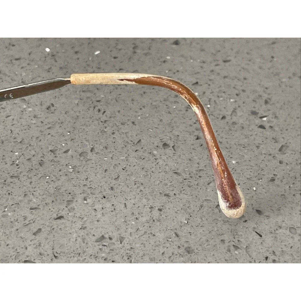 Luxottica Italy LU 1292 T293 50-18-135 Gold Eyeglasses Frames ONLY Full Rim Oval